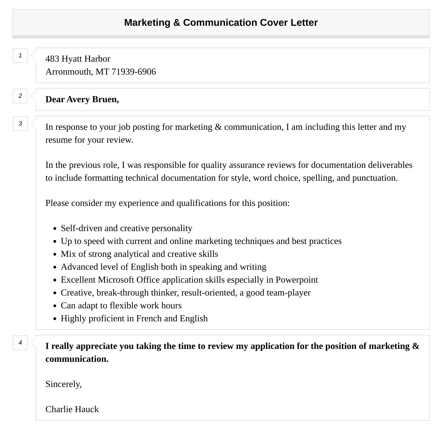 43199 marketing skills cover letter