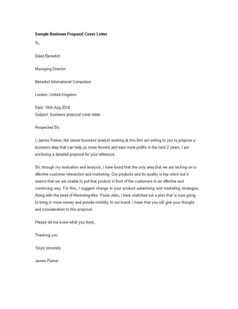 43201 service proposal cover letter