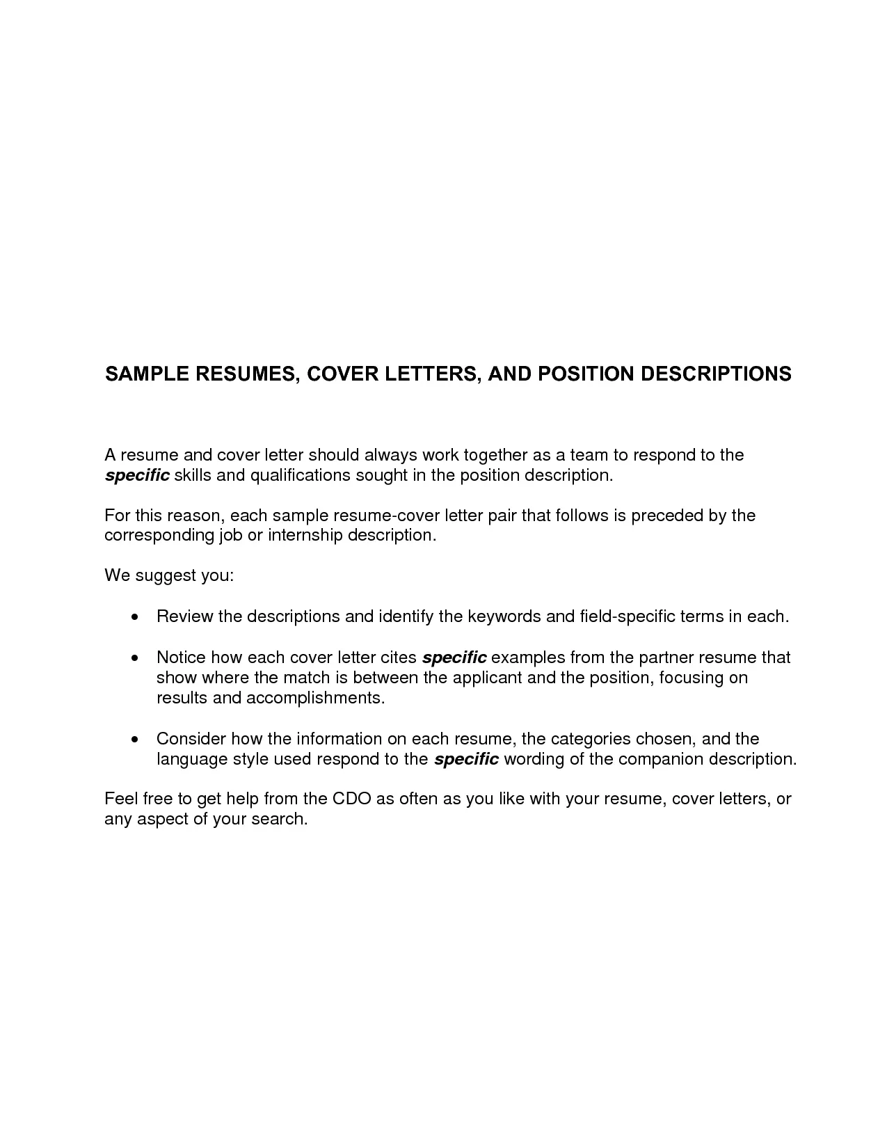 43207 cover letter structure