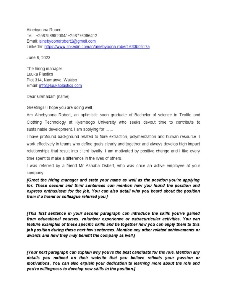 43212 cover letter no experience