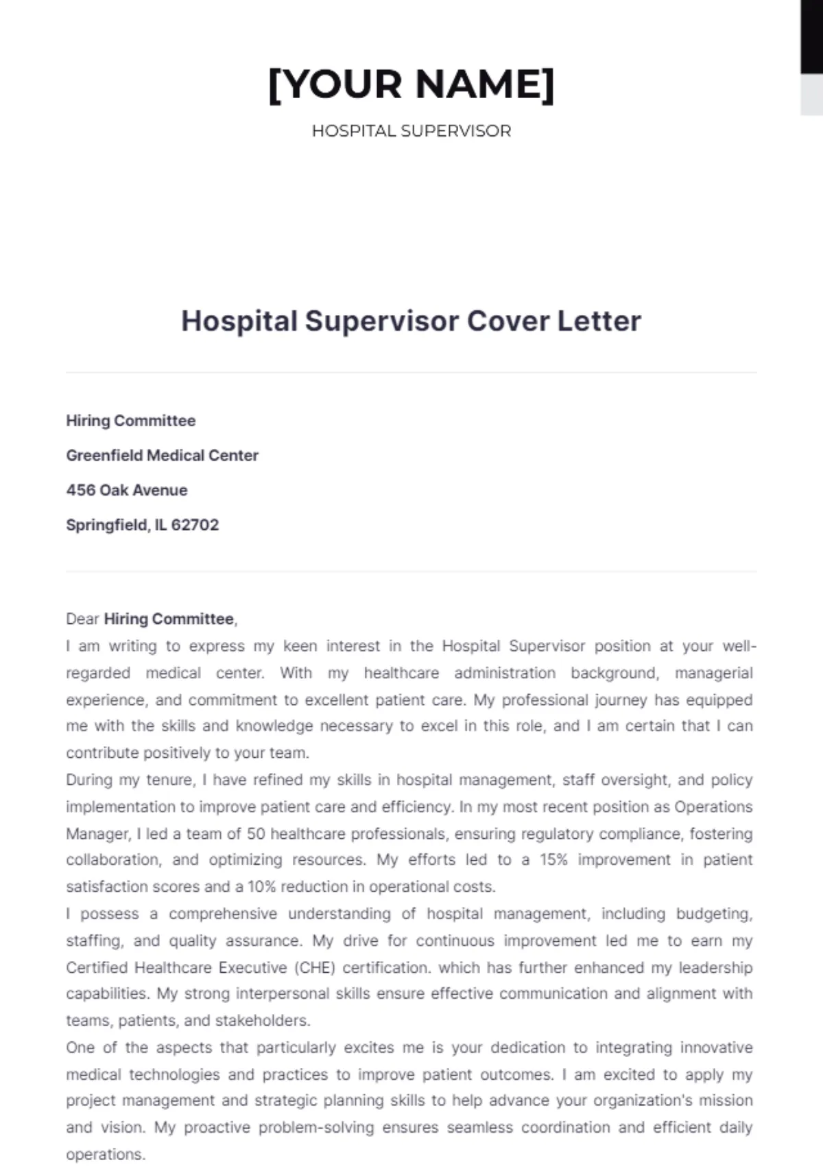 43216 hospital nurses cover letter