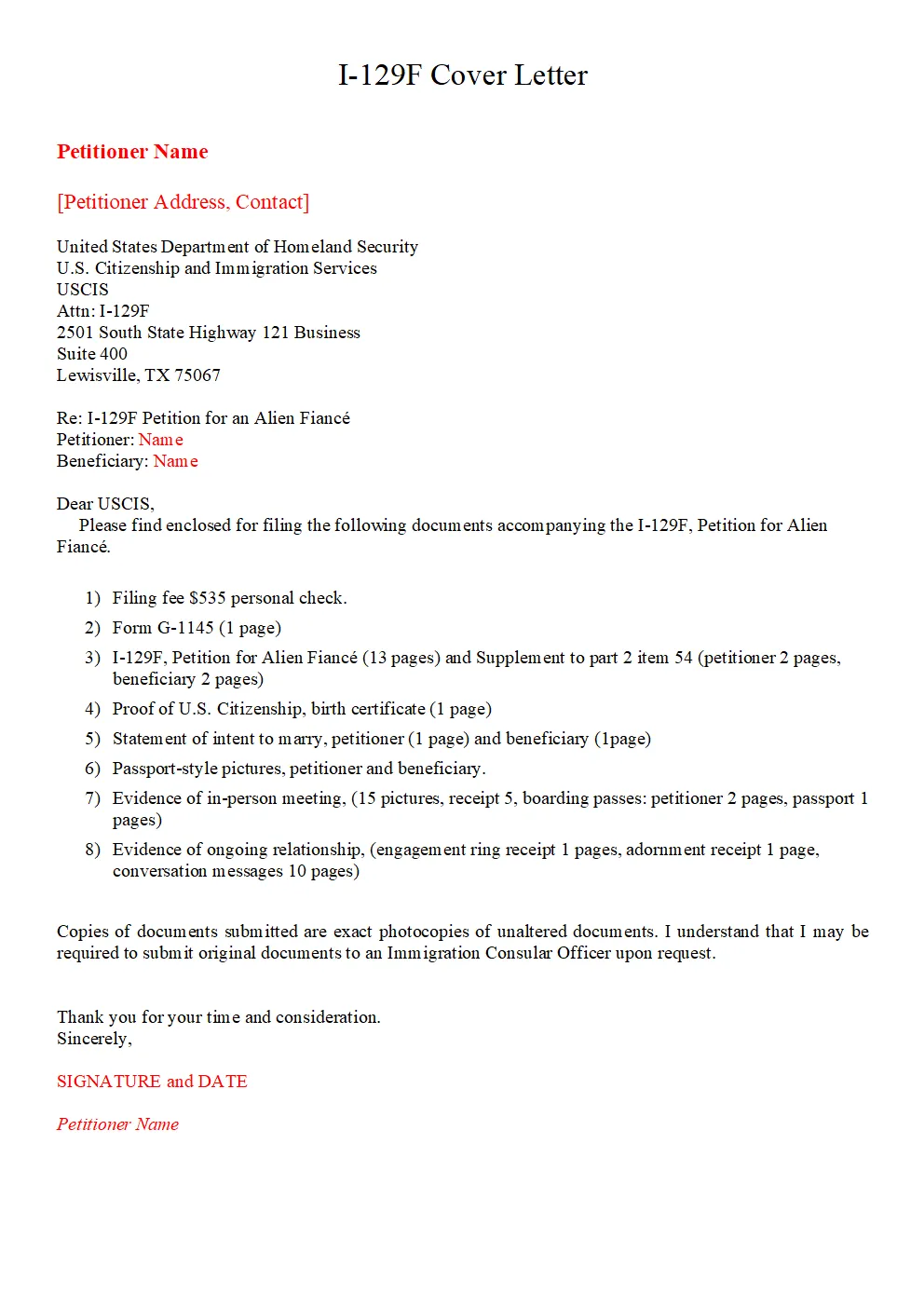 43226 k1 visa cover letter proofreading