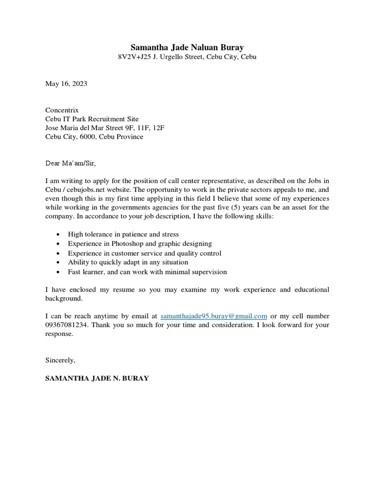 43231 tailoring cover letter