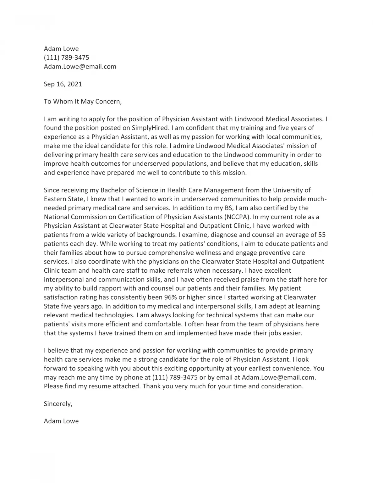 43268 PA cover letter formatting