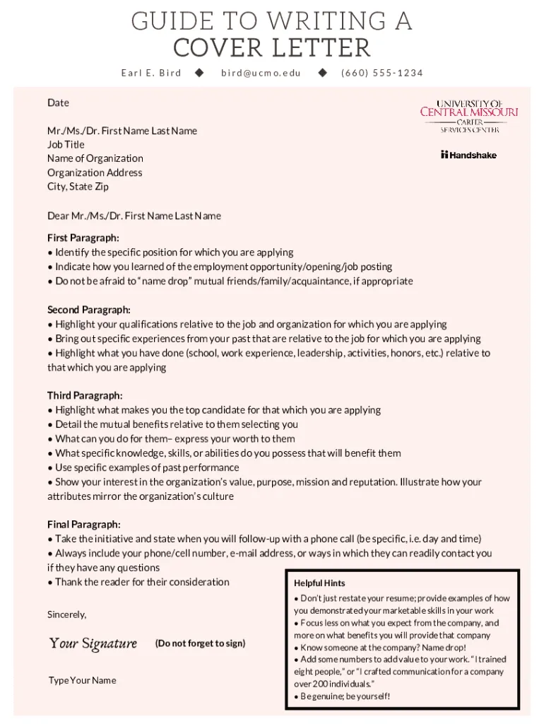 43280 cover letter formatting