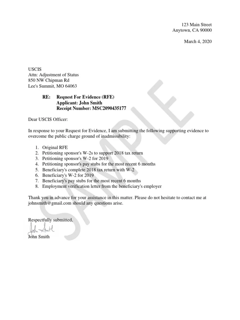 43284 medical rfe cover letter header