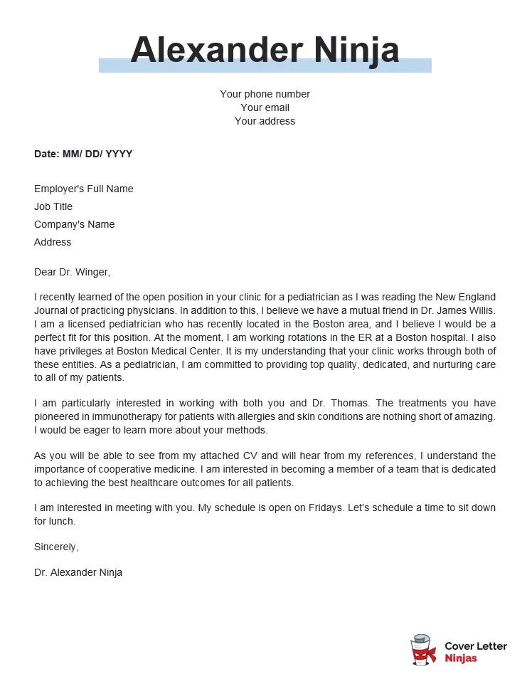 43306 physician cover letter editing