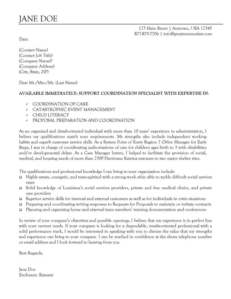 43307 cover letter header