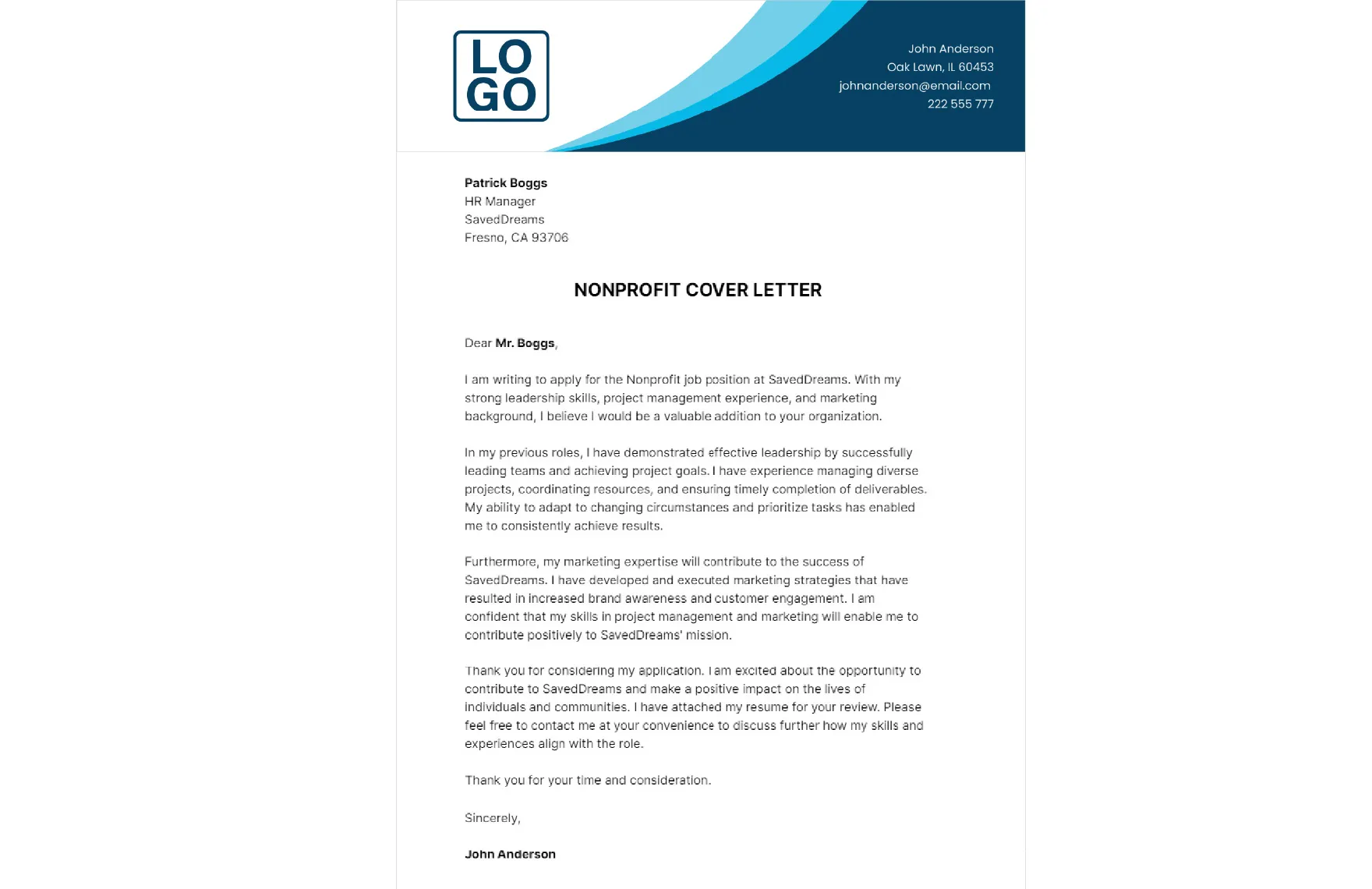 43307 nonprofit cover letter