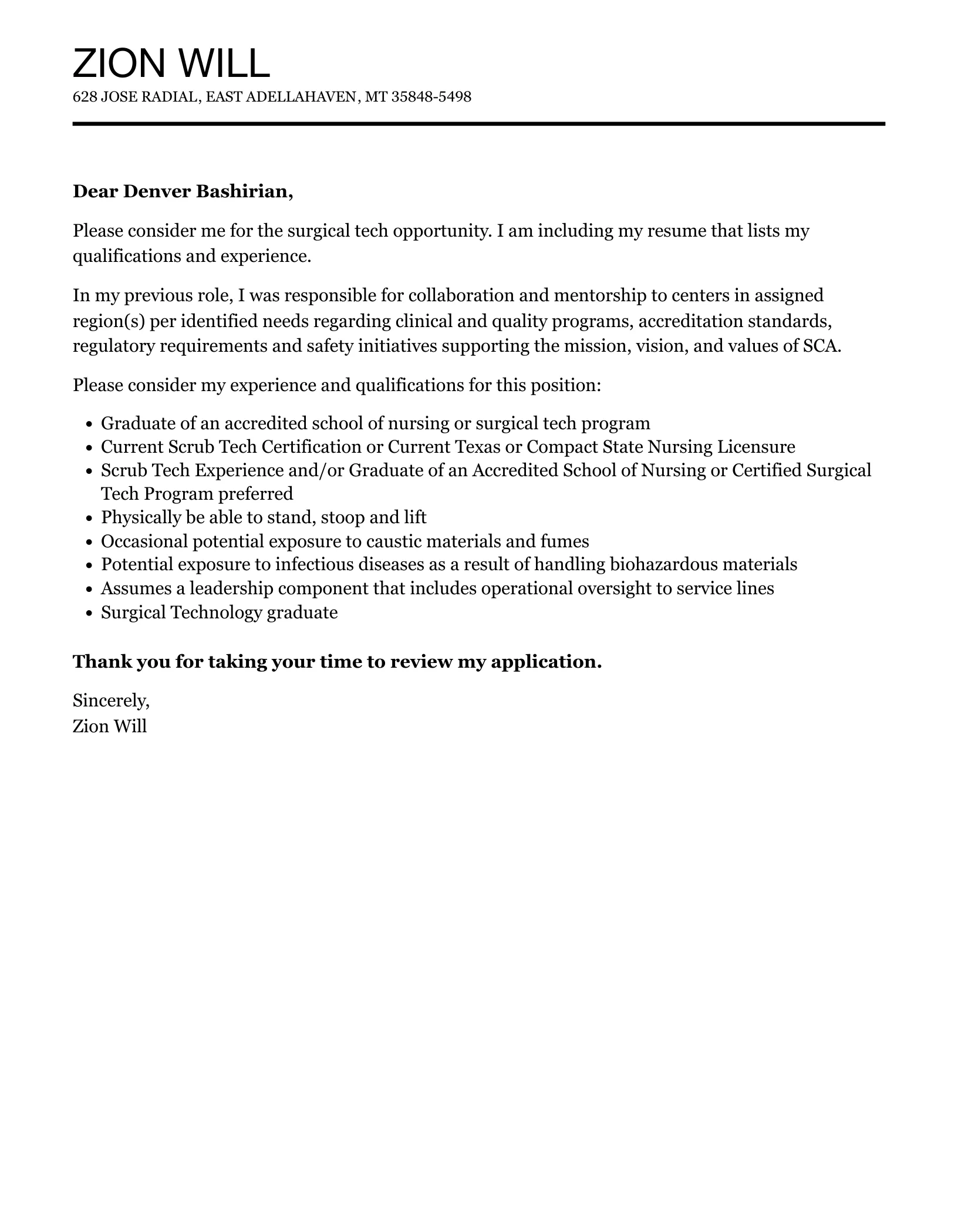 43329 surgical tech education