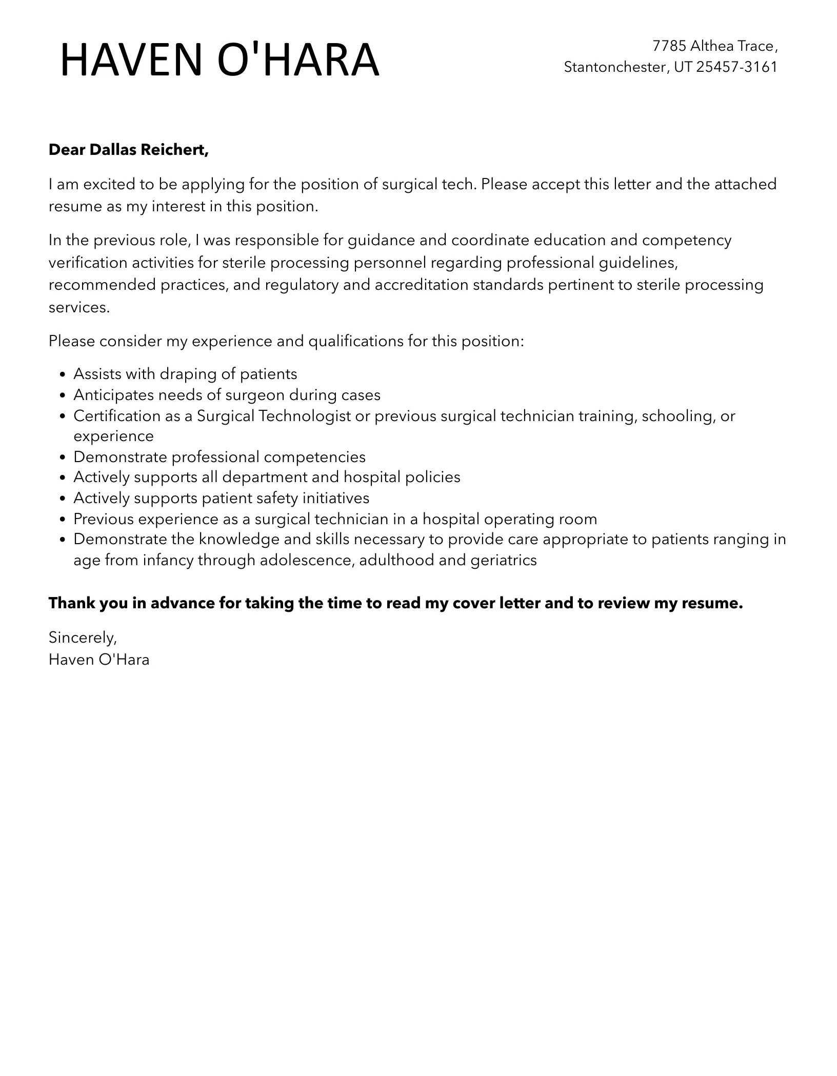 43329 surgical tech formatting