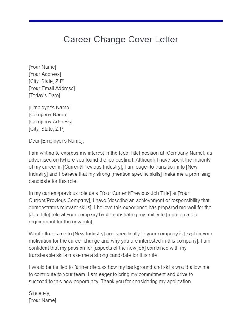 43340 career change cover letter