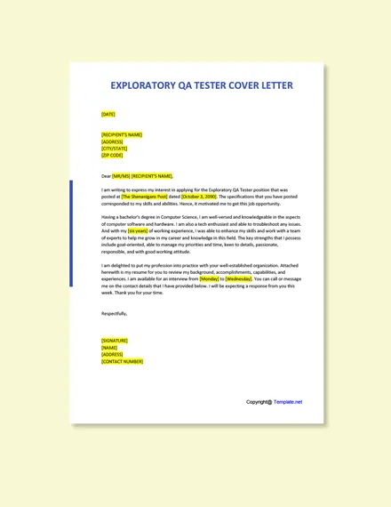 43341 qa testing cover letter header