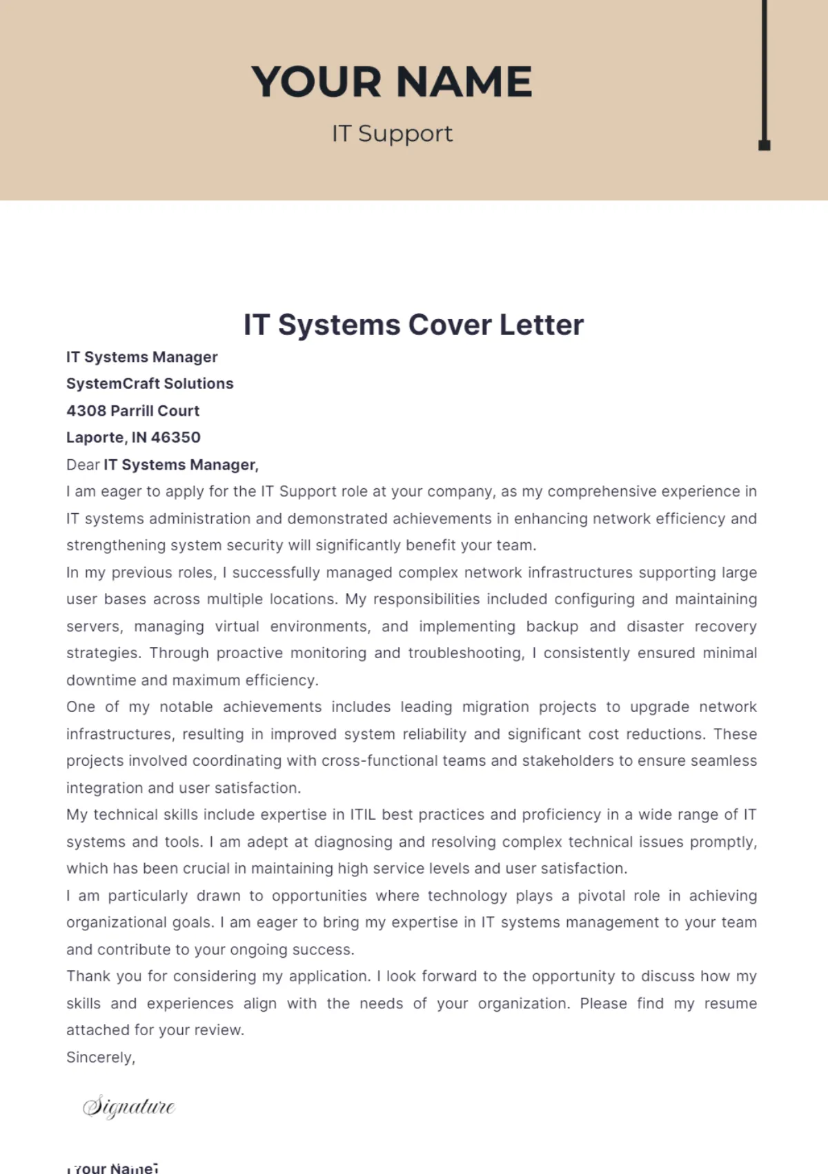 43347 cover letter template components