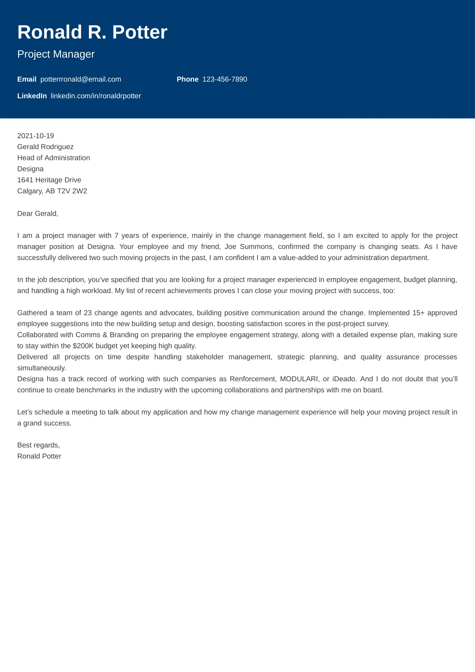 43351 cover letter tailoring