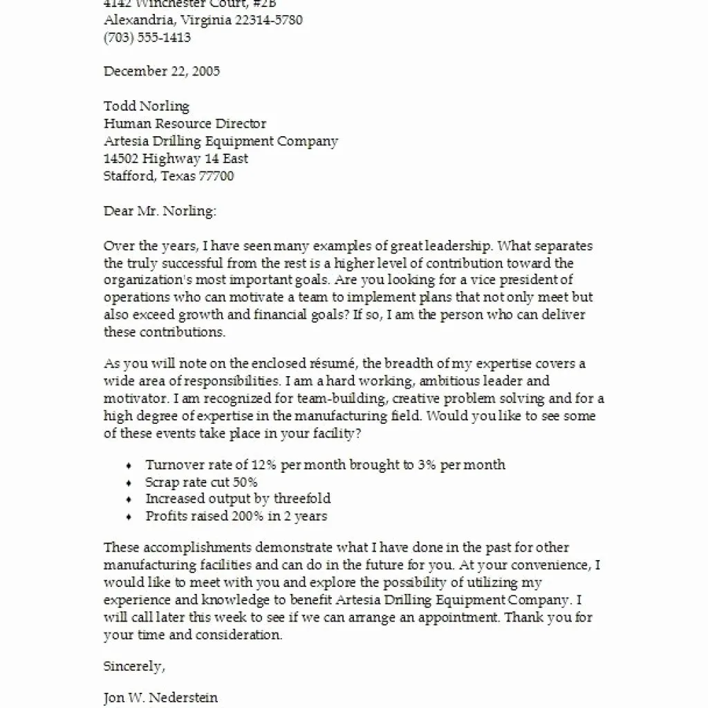 43352 cover letter formatting