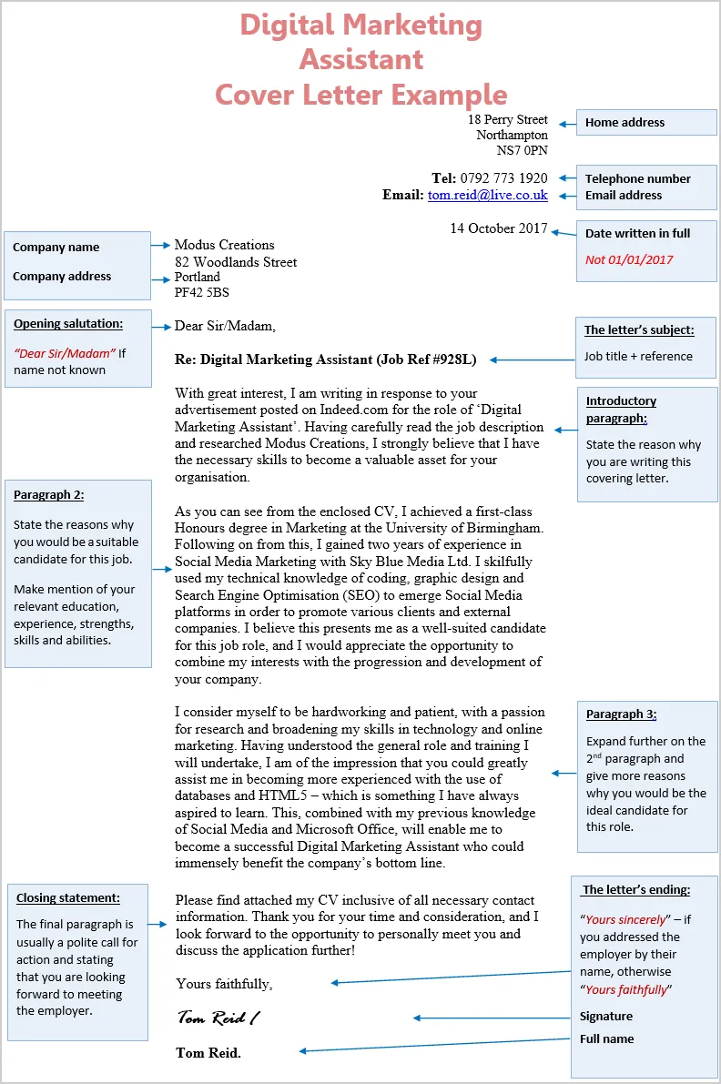 43353 formatting cover letter