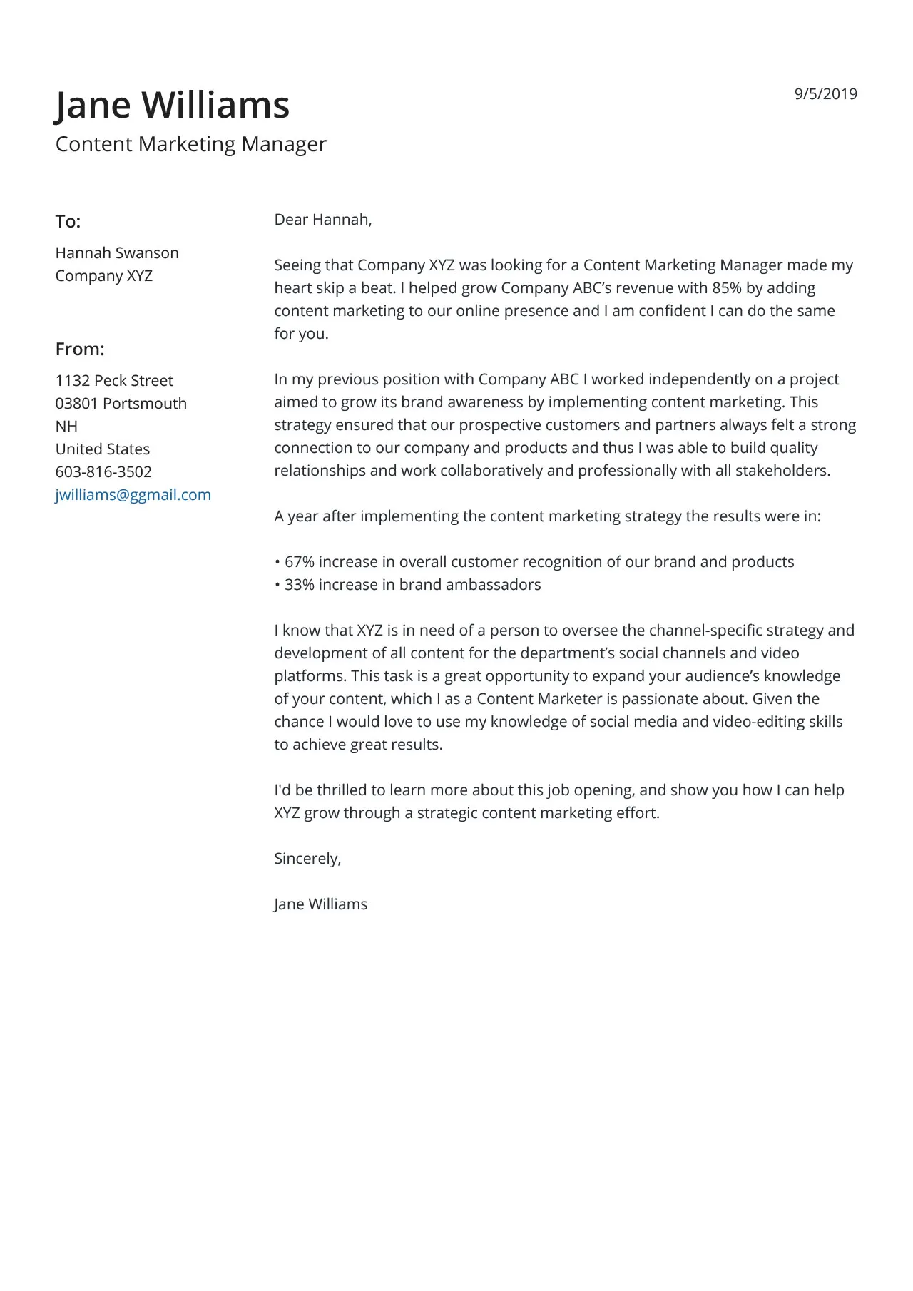 43357 cover letter writing