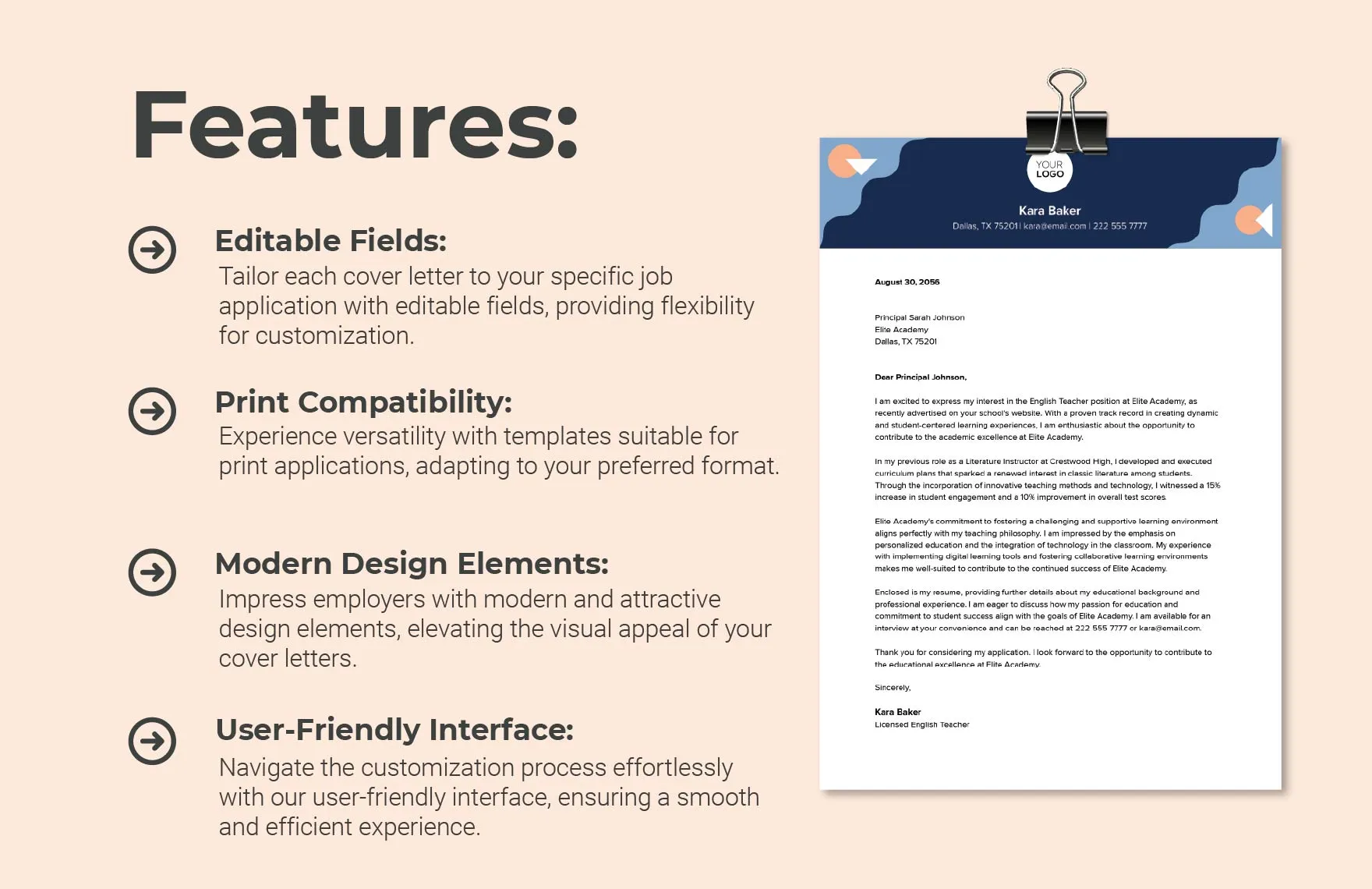 43358 customizing letter