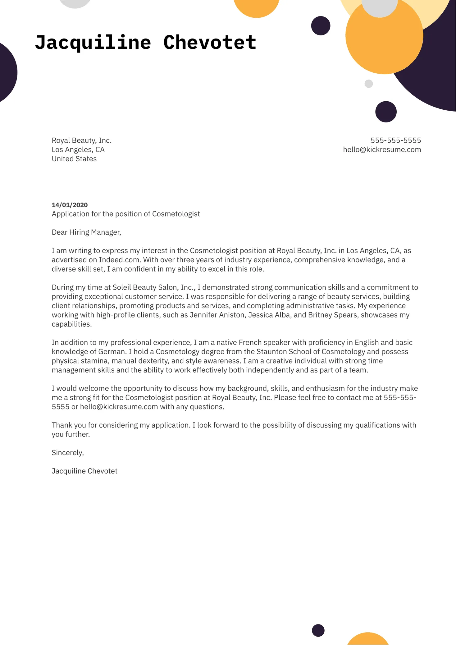 43375 hiring manager greeting