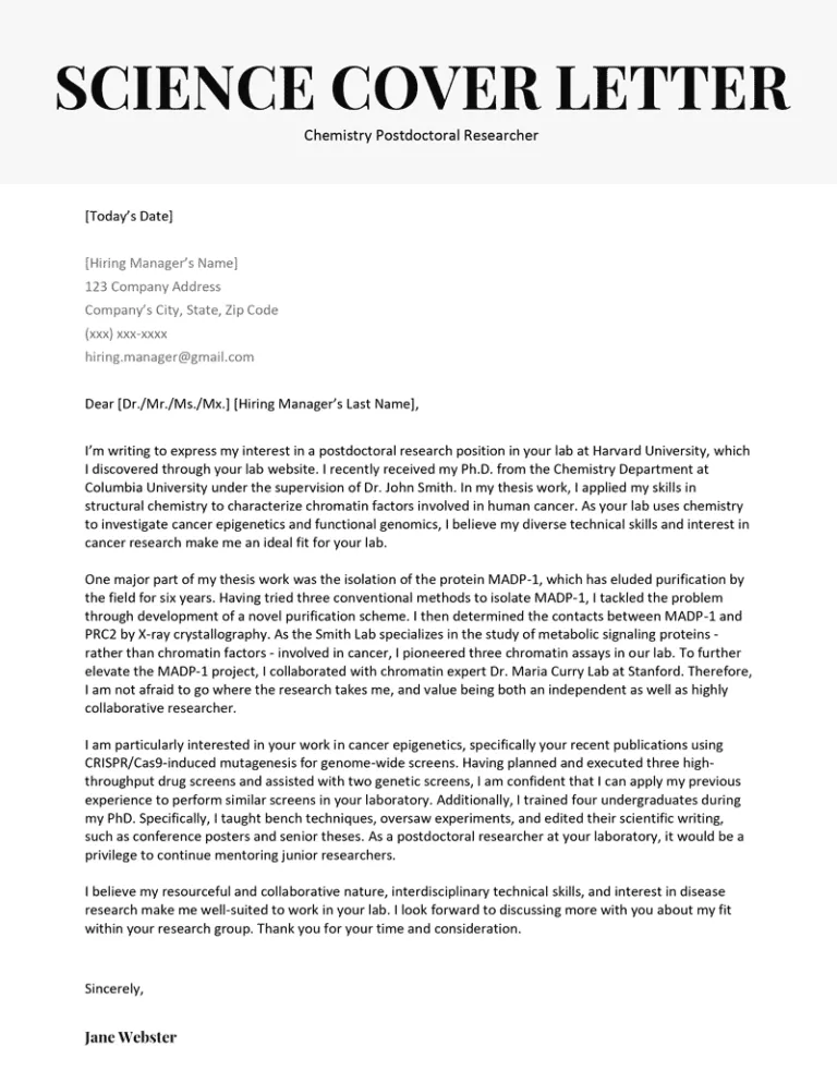 43377 cover letter formatting