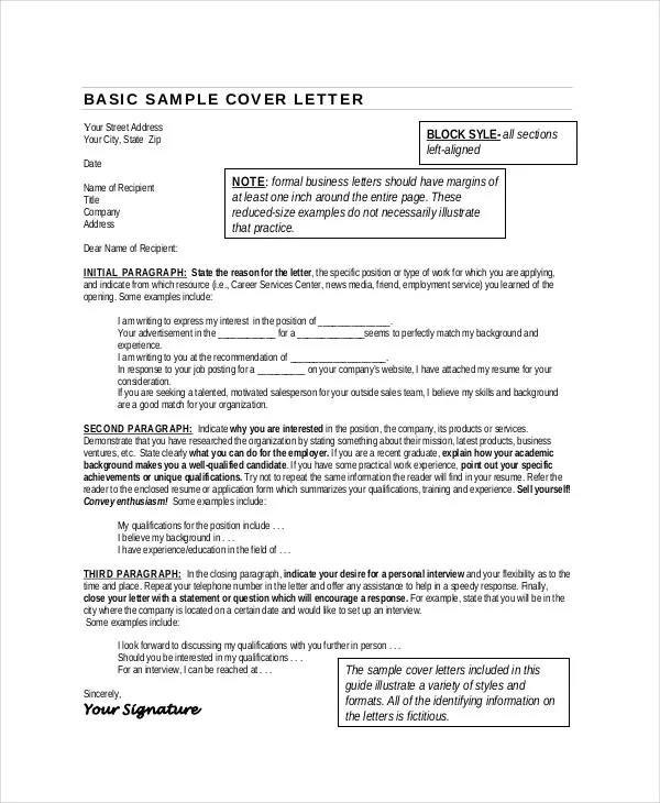 43378 cover letter formatting