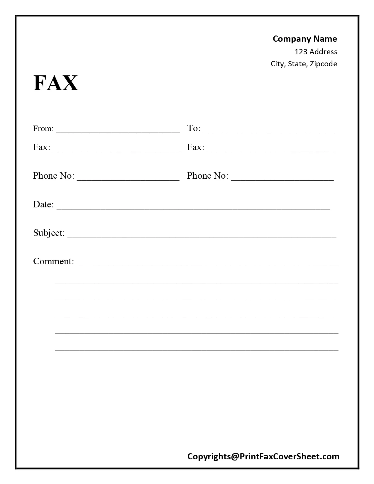 43380 fax cover letter recipient