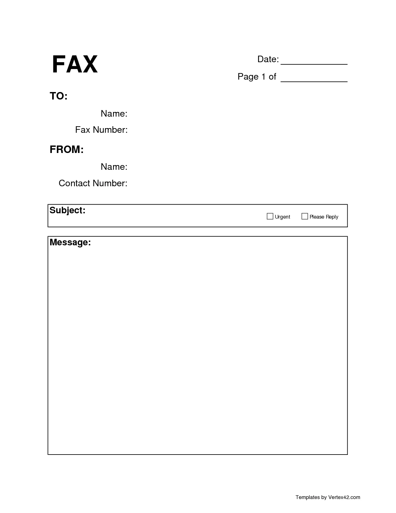 43380 fax cover letter sender