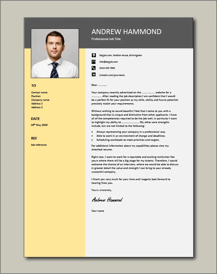 43383 contact information cover letter