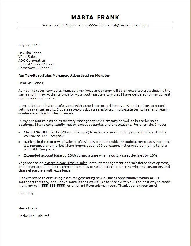 43387 sales job cover letter skills