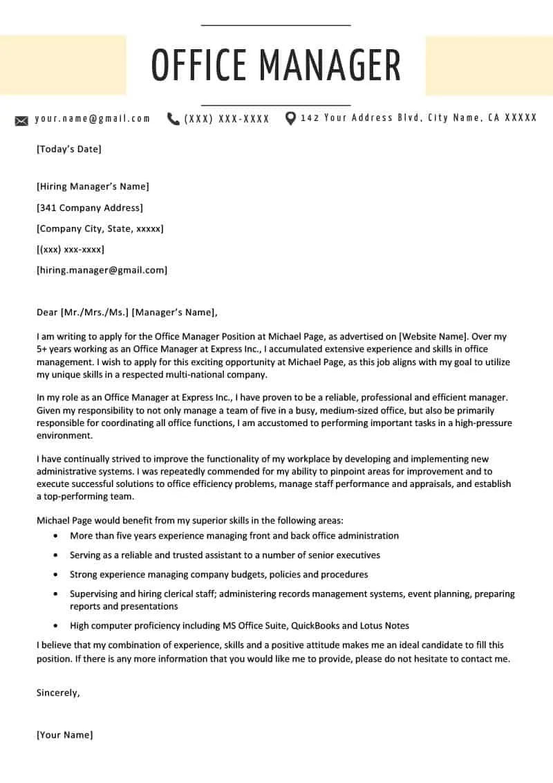 43397 cover letter formatting