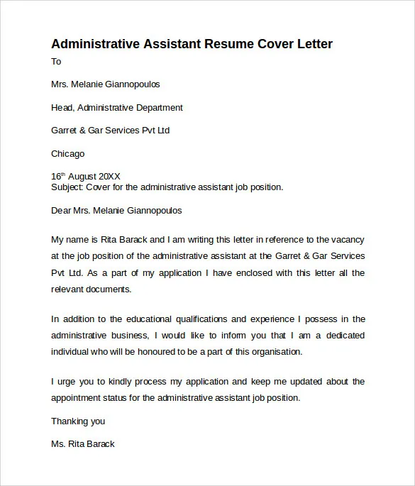 43405 admin cover letter customized