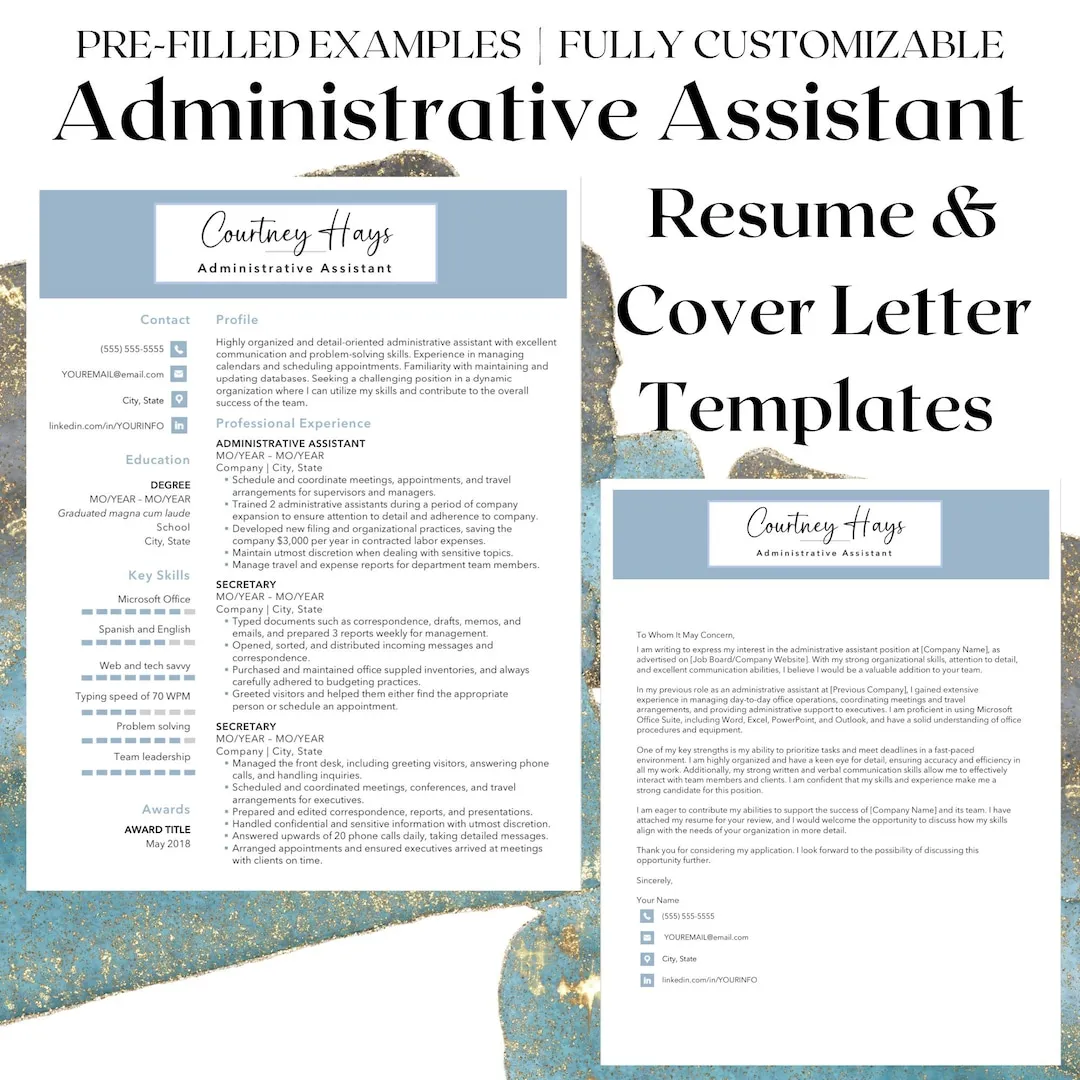 43405 admin cover letter formatting
