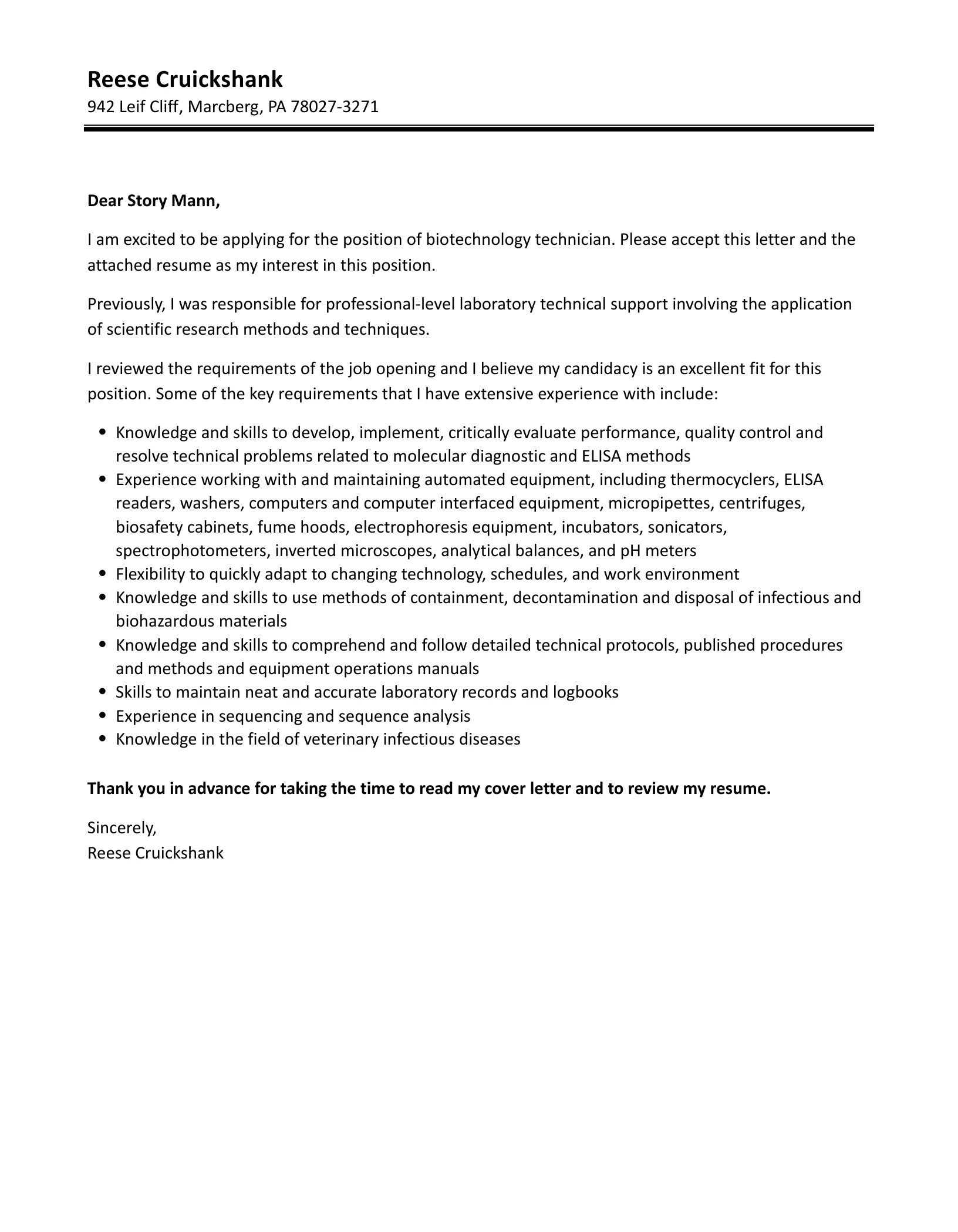 43412 biotech cover letter formatting