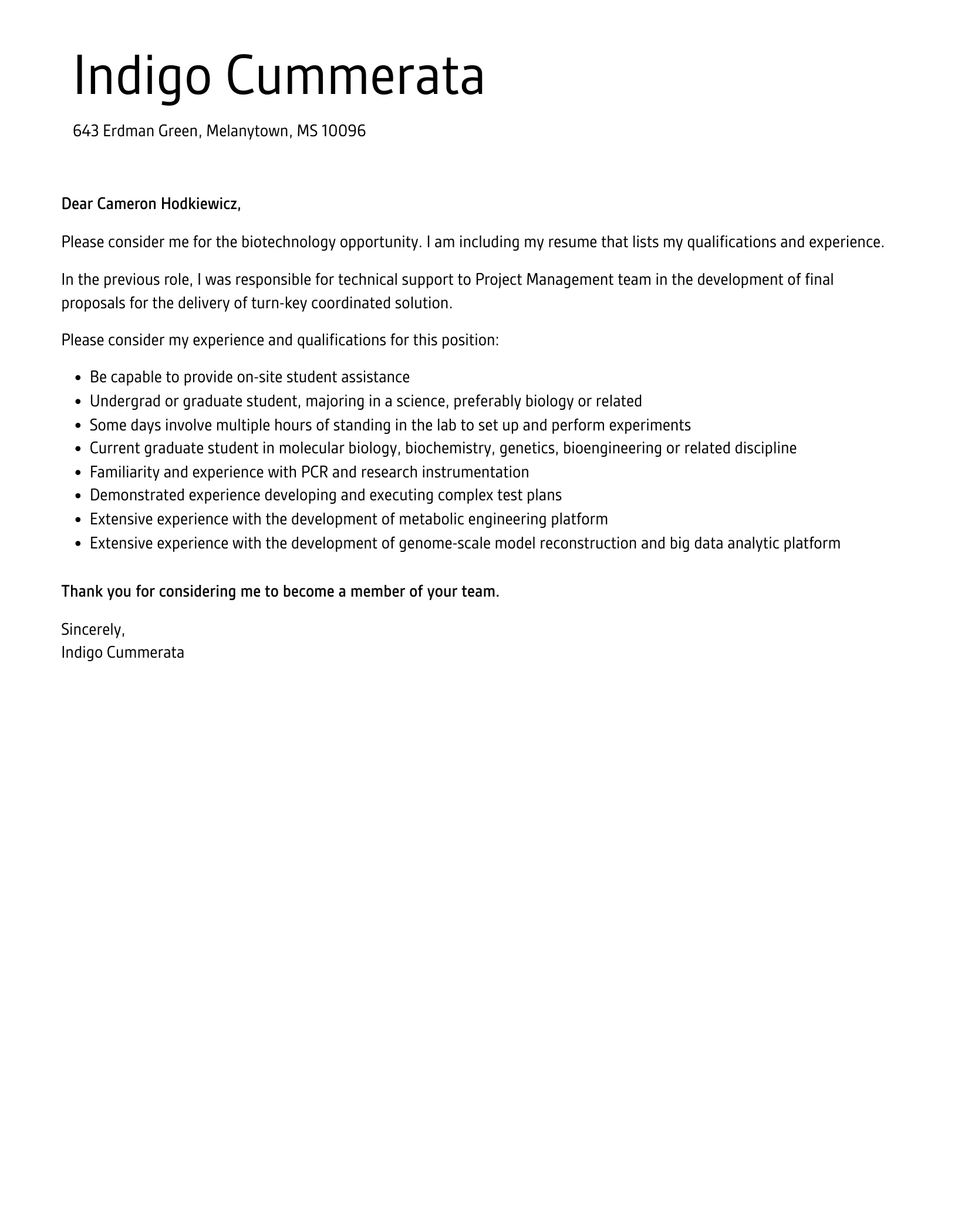 43412 biotech technical skills