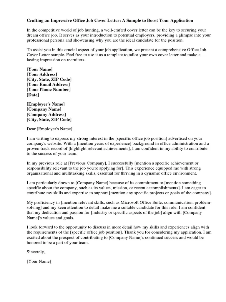 43415 office worker cover letter tips