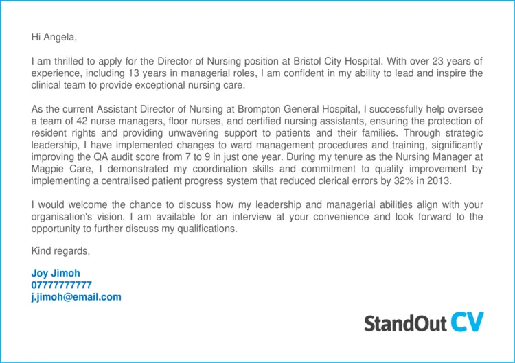 43418 nurse practitioner cover letter