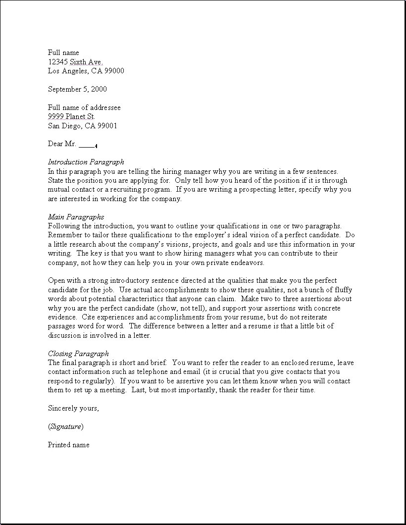 43420 cover letter closing