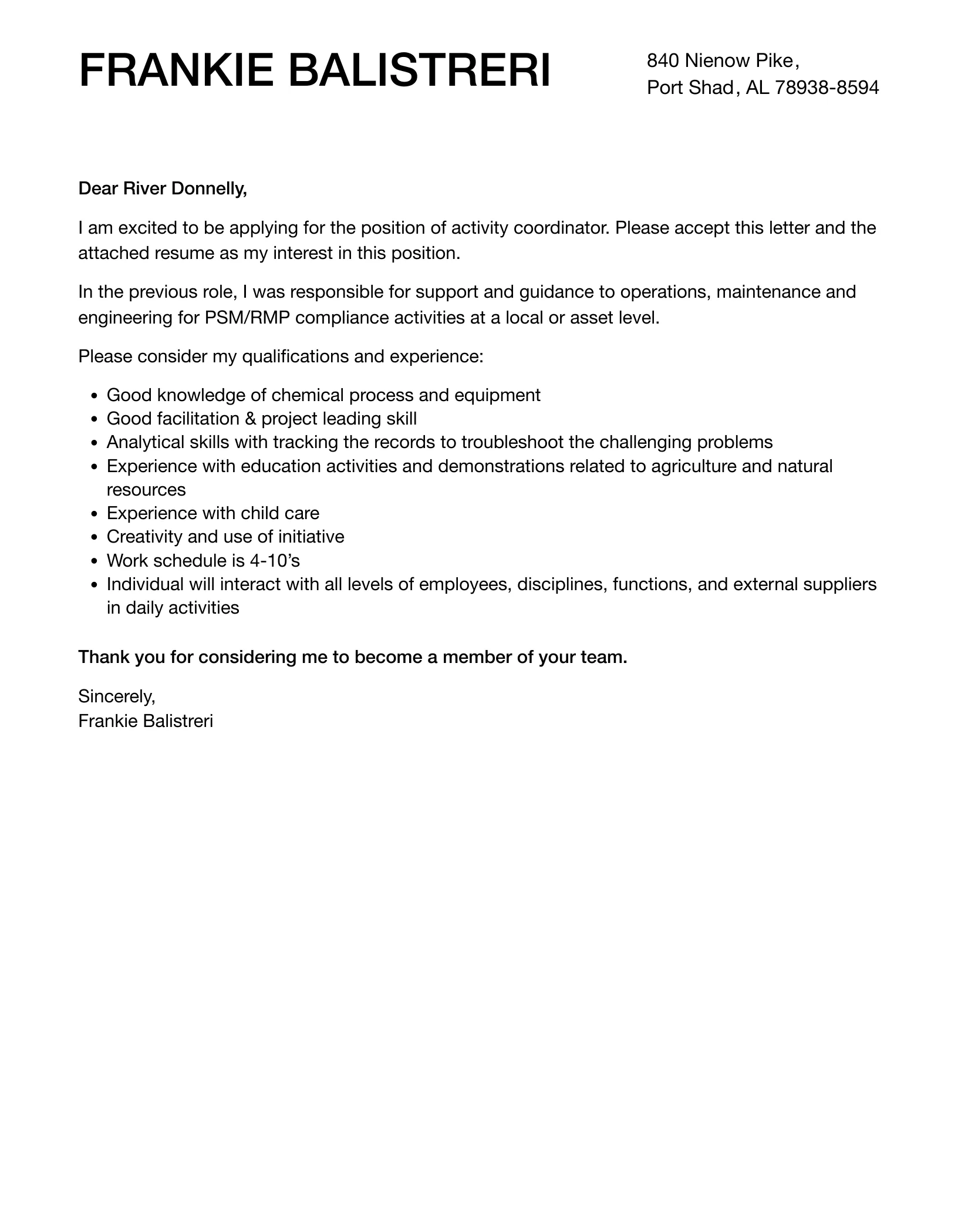 43422 action verbs cover letter