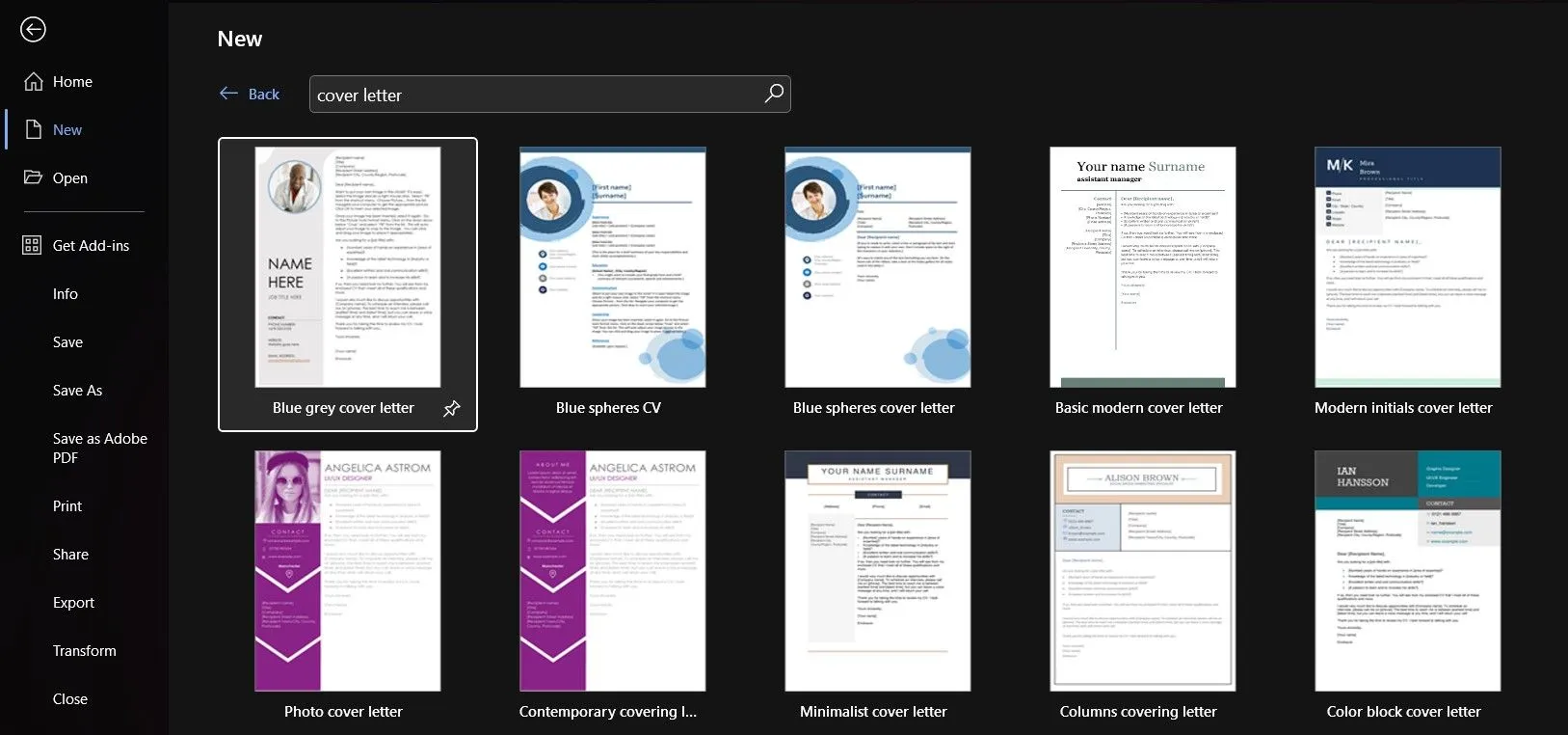 43431 cover letter formatting ms word