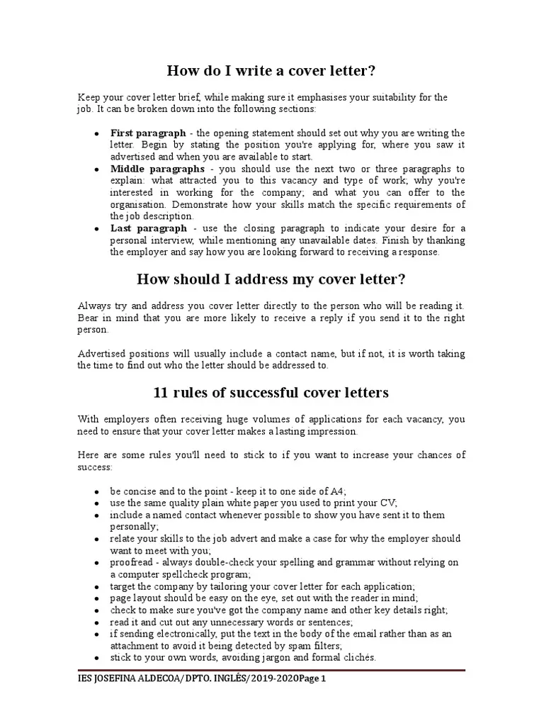 43439 cover letter formatting