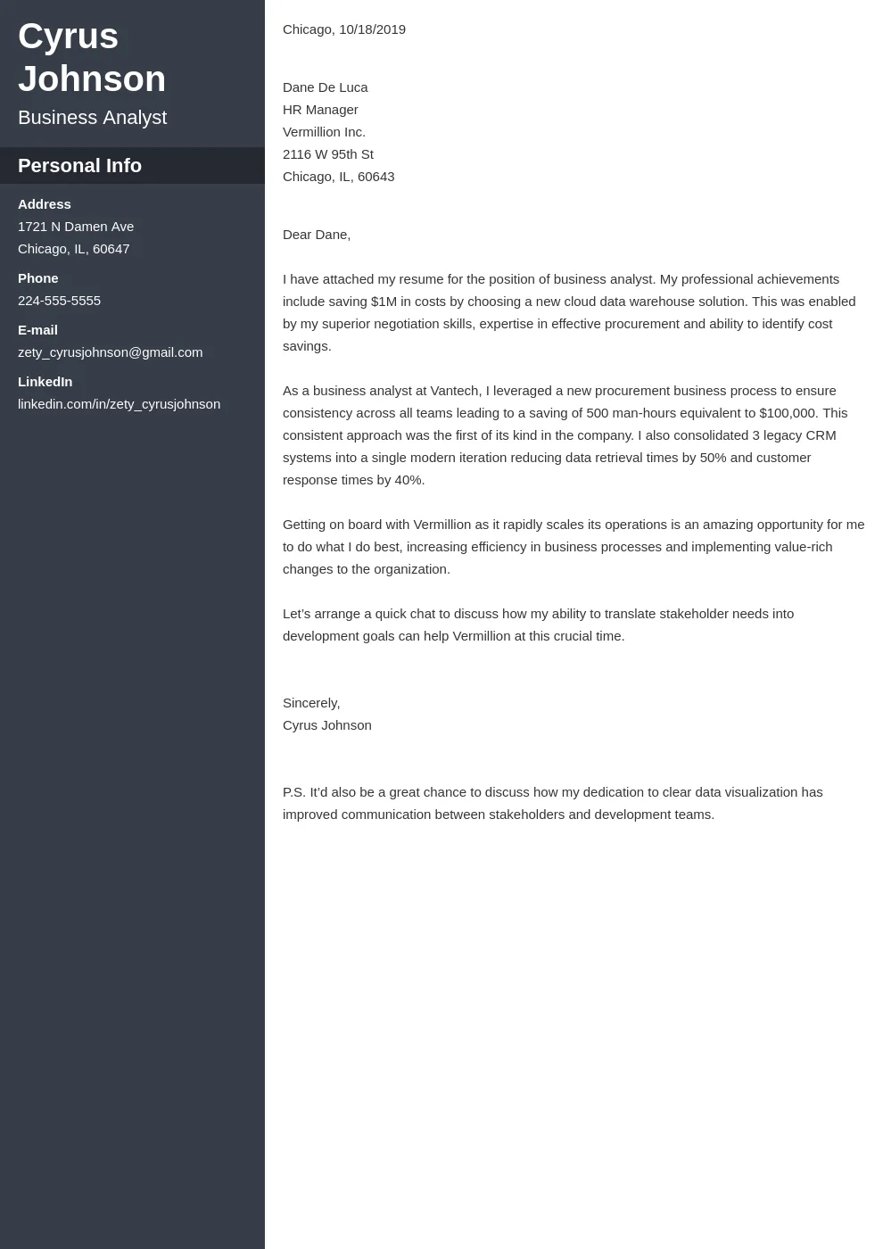 43439 cover letter salutation