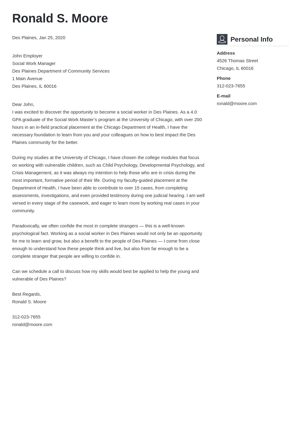 43447 social work accomplishments