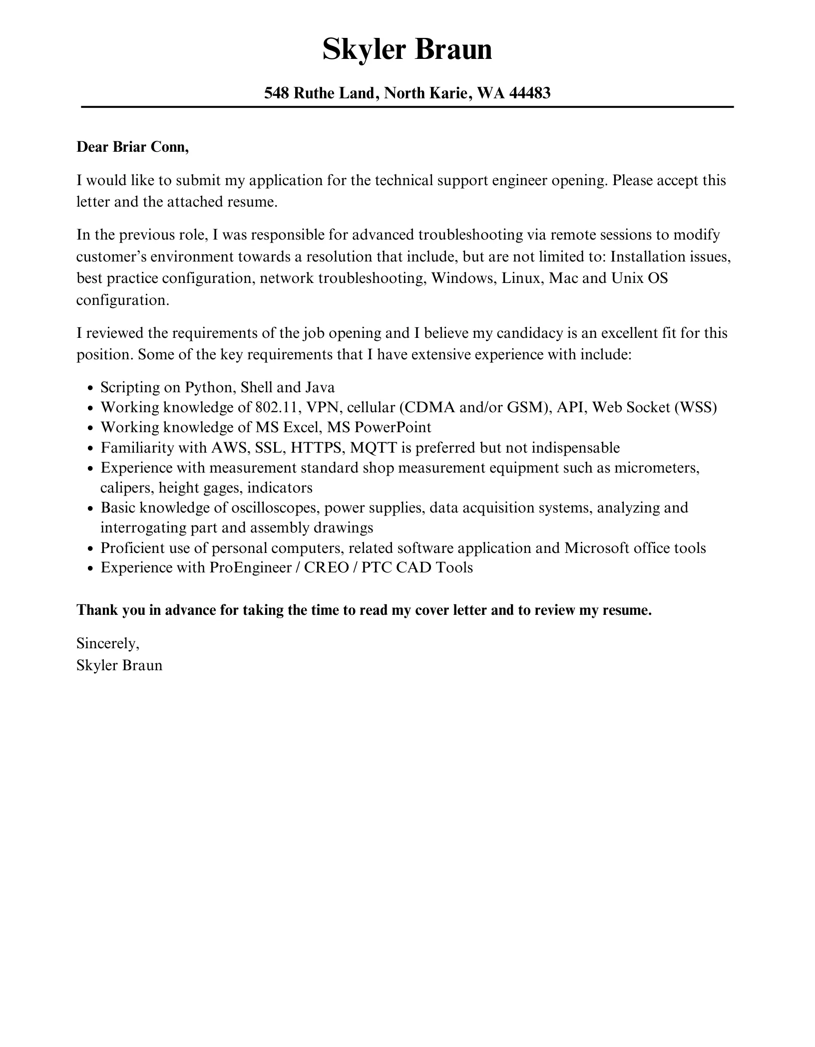 43456 tech support engineer portfolio