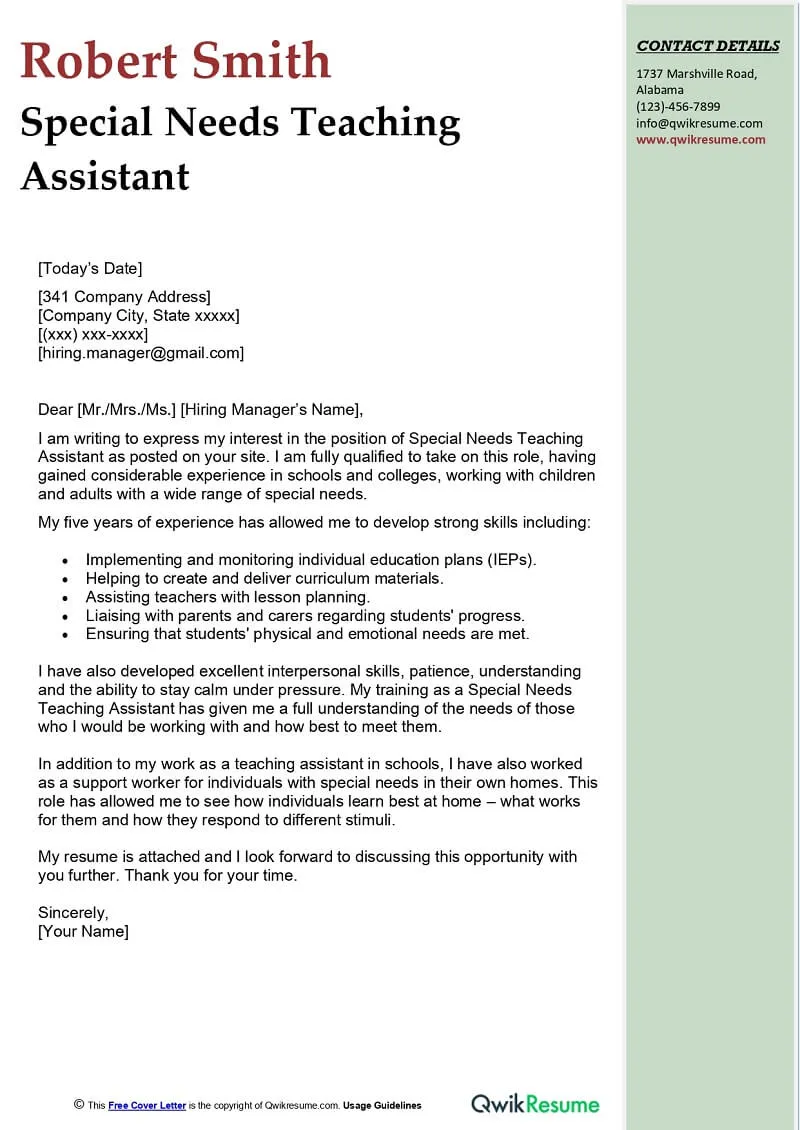 43458 teaching assistant cover letter 6