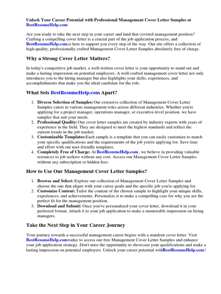 43460 management cover letter tips