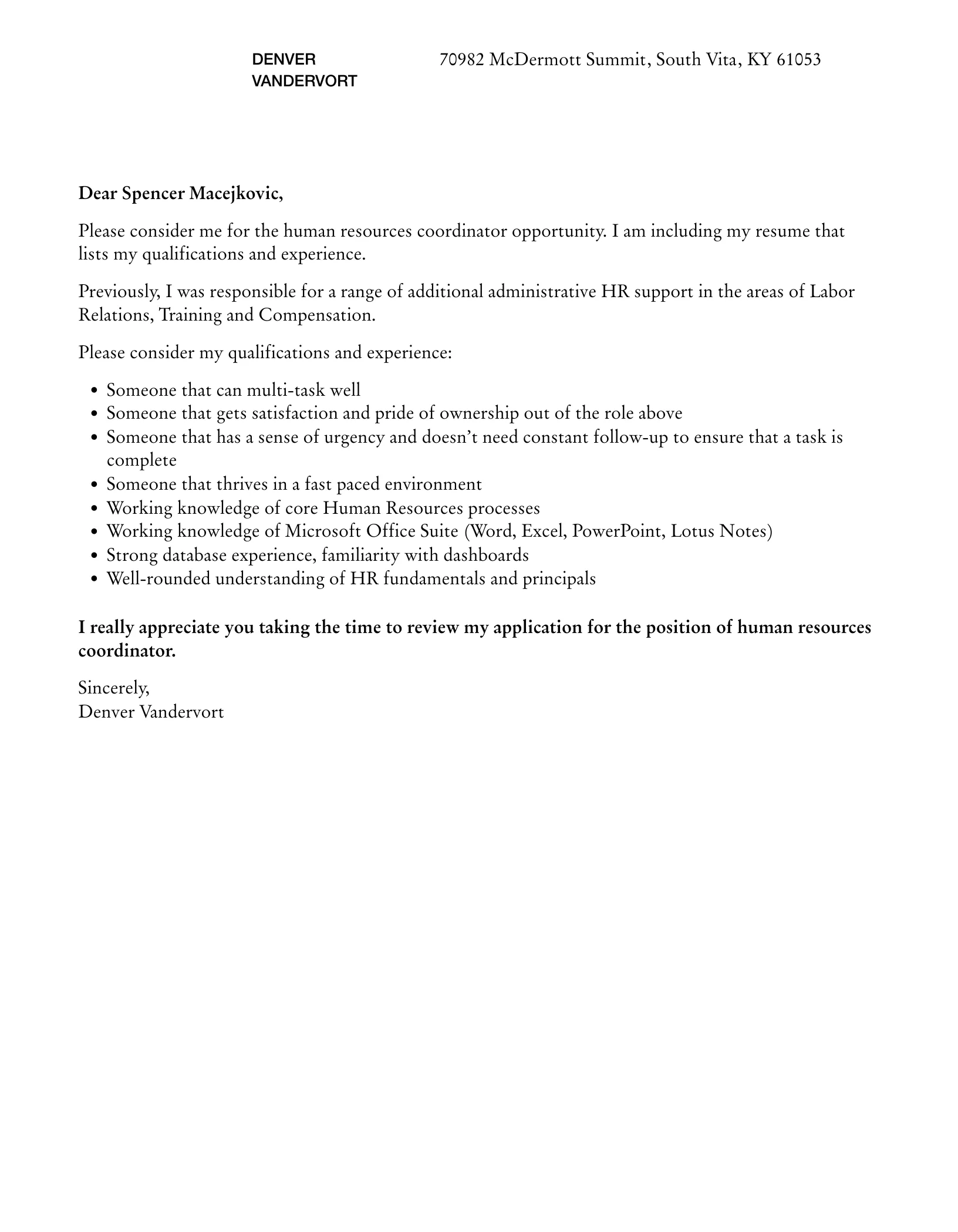 43468 hr coordinator communication skills