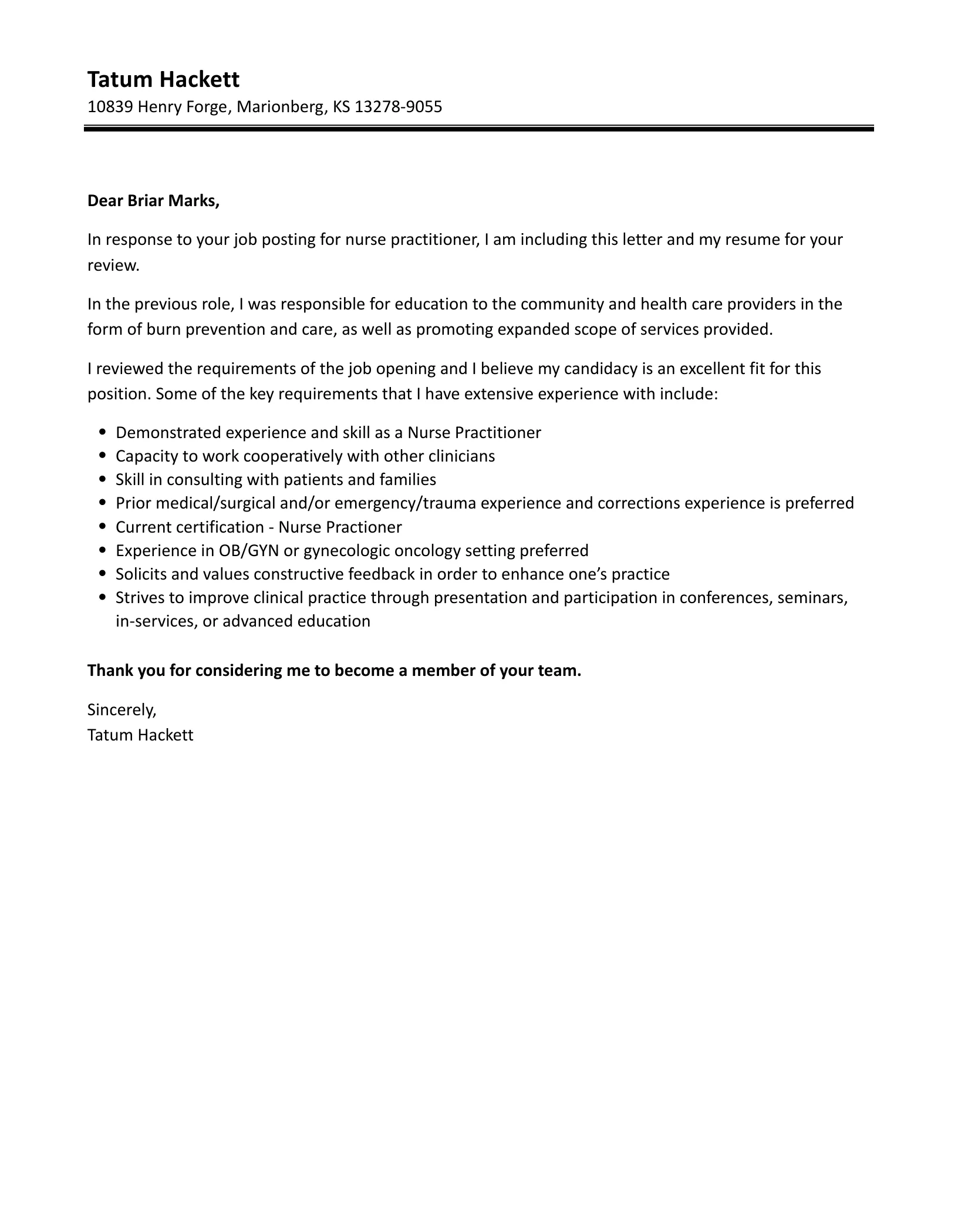 43469 psychiatric np cover letter