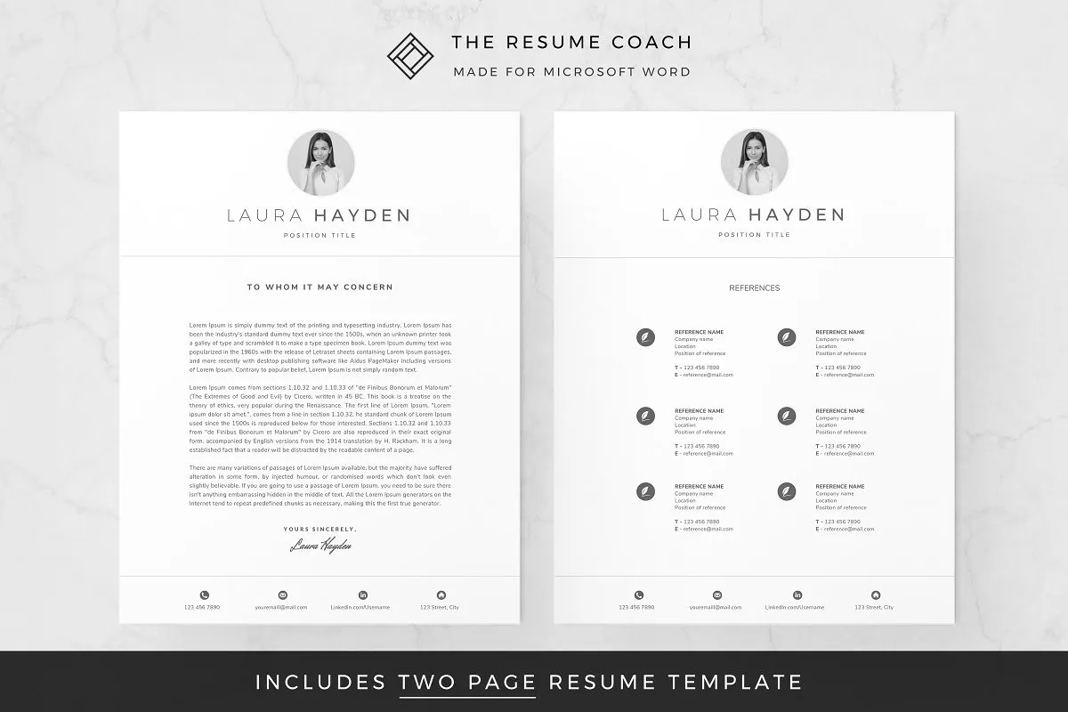43480 resume writing header