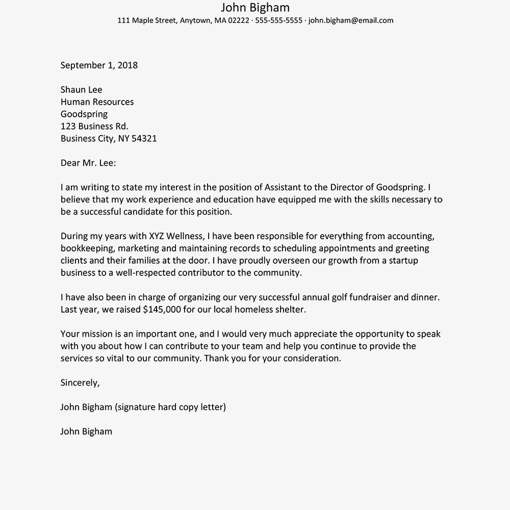 43482 cover letter closing